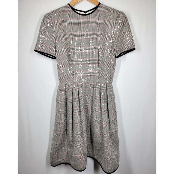 Vintage 80s Stanley Platos Martin Ross Saks Fifth Avenue Plaid Cocktail Dress 6 - Picture 1 of 13